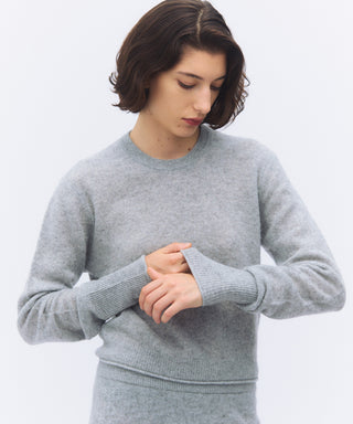 Sheer cashmere crew