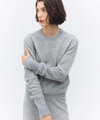 Sheer cashmere crew