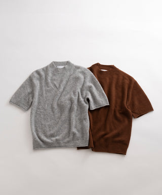 Sheer cashmere short sleeve