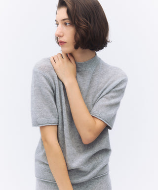 Sheer cashmere short sleeve