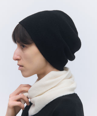 Wool cashmere fluffy triangle scarf