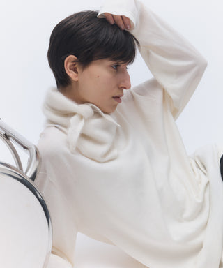 Fur cashmere triangle scarf mini