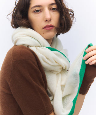 Mesh cashmere stole